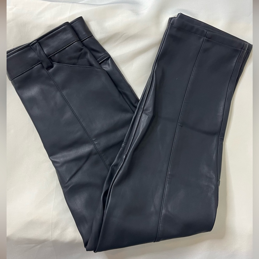 H&M Black Faux Leather Pants